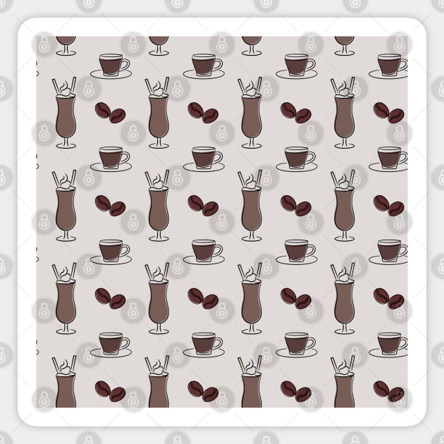 Coffee Pattern 4 Sticker by BrewBureau